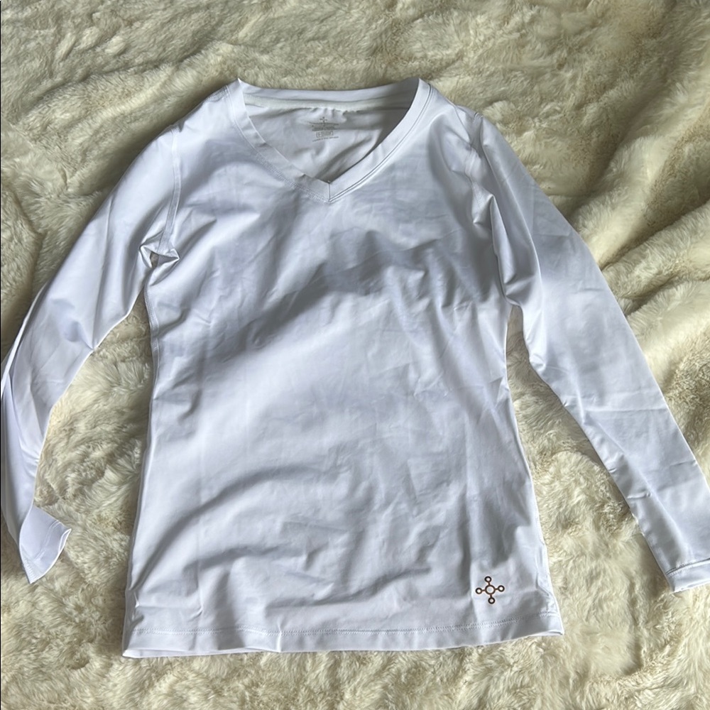 Women's White Long Sleeve Top